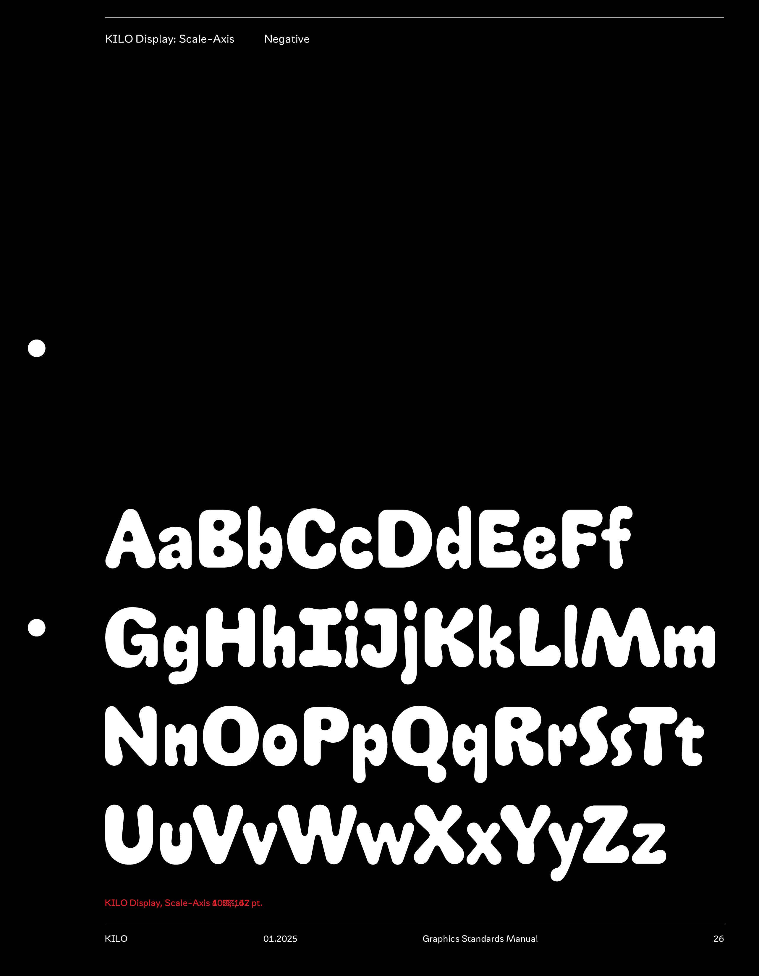 Kilo Display specimen A3